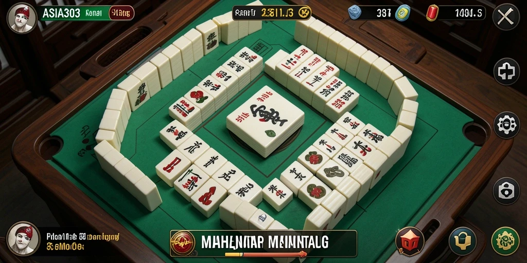 Screenshot gameplay ASIA303 menampilkan keseruan permainan Mahjong.