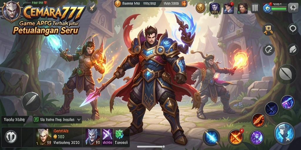 Screenshot CEMARA777 menunjukkan aksi pertarungan yang mendebarkan dalam game ARPG.