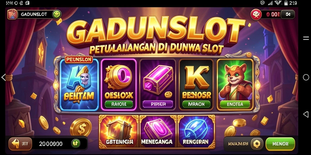 Tampilan mendebarkan dari gameplay GADUNSLOT yang penuh petualangan.