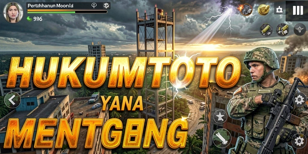 Gameplay menegangkan HUKUMTOTO dengan aksi Tower Defense.