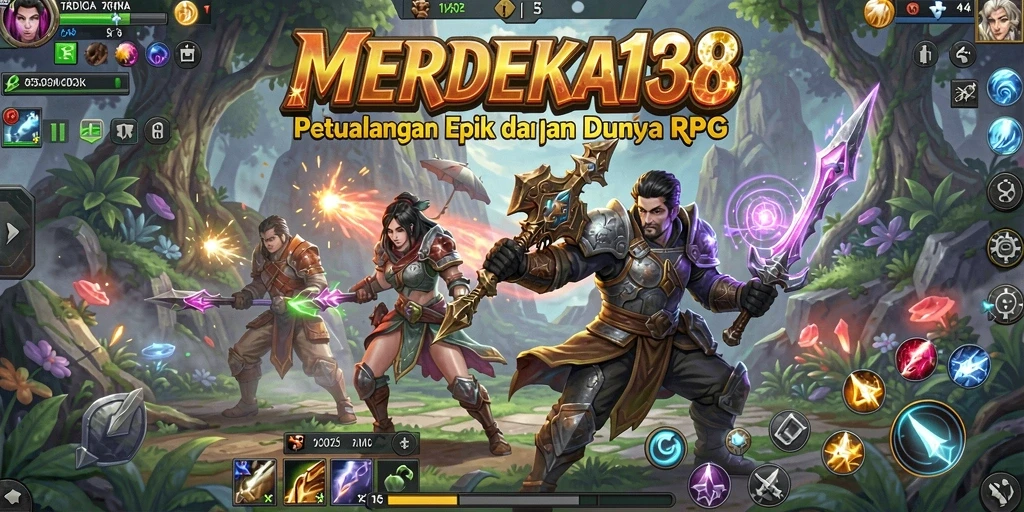 Screenshot menunjukkan aksi seru dalam gameplay RPG.