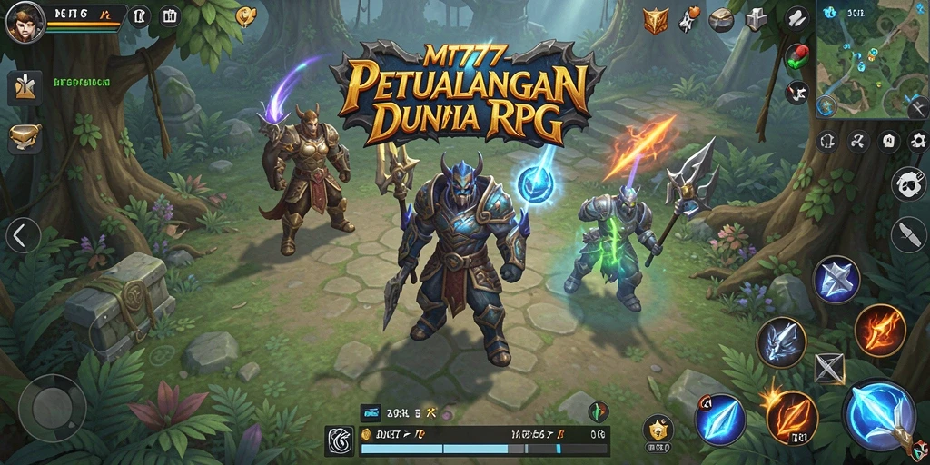 Tangkapan layar gameplay <strong>MT777</strong> menampilkan pertempuran mendebarkan di dunia RPG yang menakjubkan.
