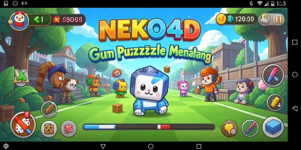 Tampilan gameplay menarik dari NEKO4D dengan level puzzle yang menantang.