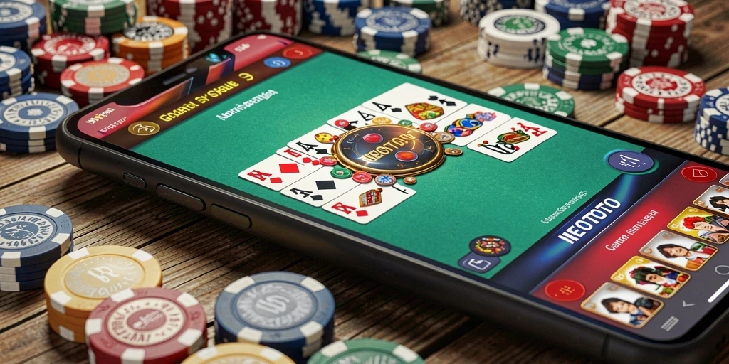 Gameplay seru NEOTOTO dengan teman-teman dalam permainan Gaple.
