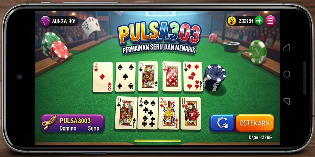 Screenshot permainan PULSA303 menampilkan gameplay Domino yang seru.