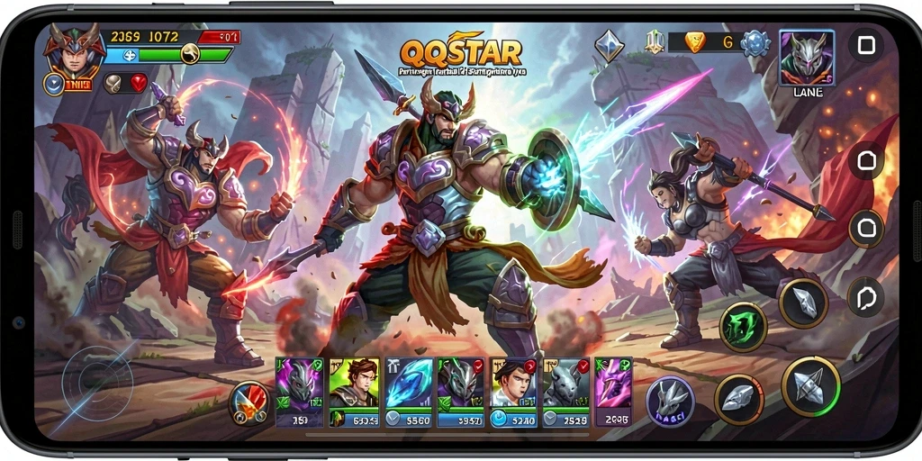 Gameplay mendebarkan saat karakter bertarung dalam arena