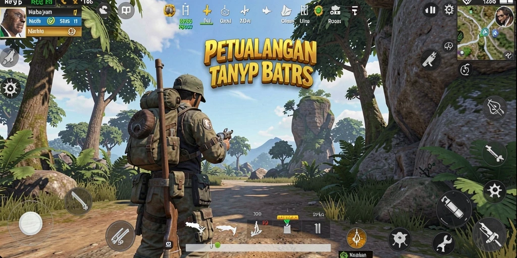Screenshot gameplay RP66 dengan aksi petualangan Open World yang seru.