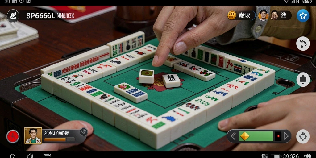 Tampilan gameplay <strong>SP666</strong> dengan tata letak ubin Mahjong yang menarik.