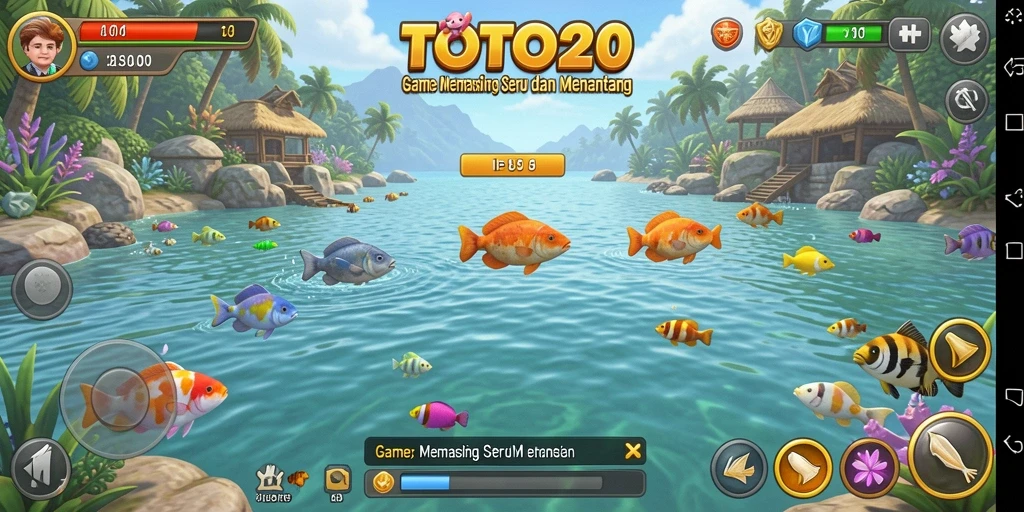 Tangkapan ikan yang besar dalam gameplay TOTO20.
